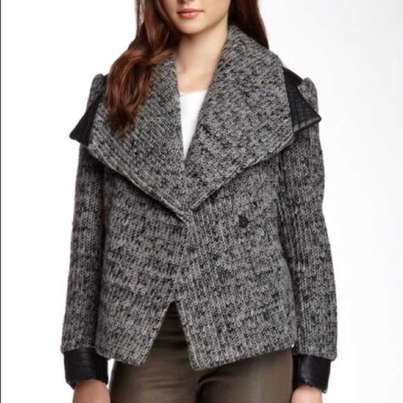 Stella & Jamie Jackets & Blazers - - Stella & Jamie Grenoble Faux Leather/wool jacket